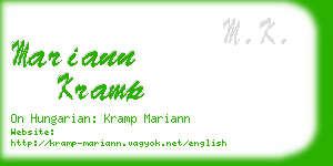 mariann kramp business card